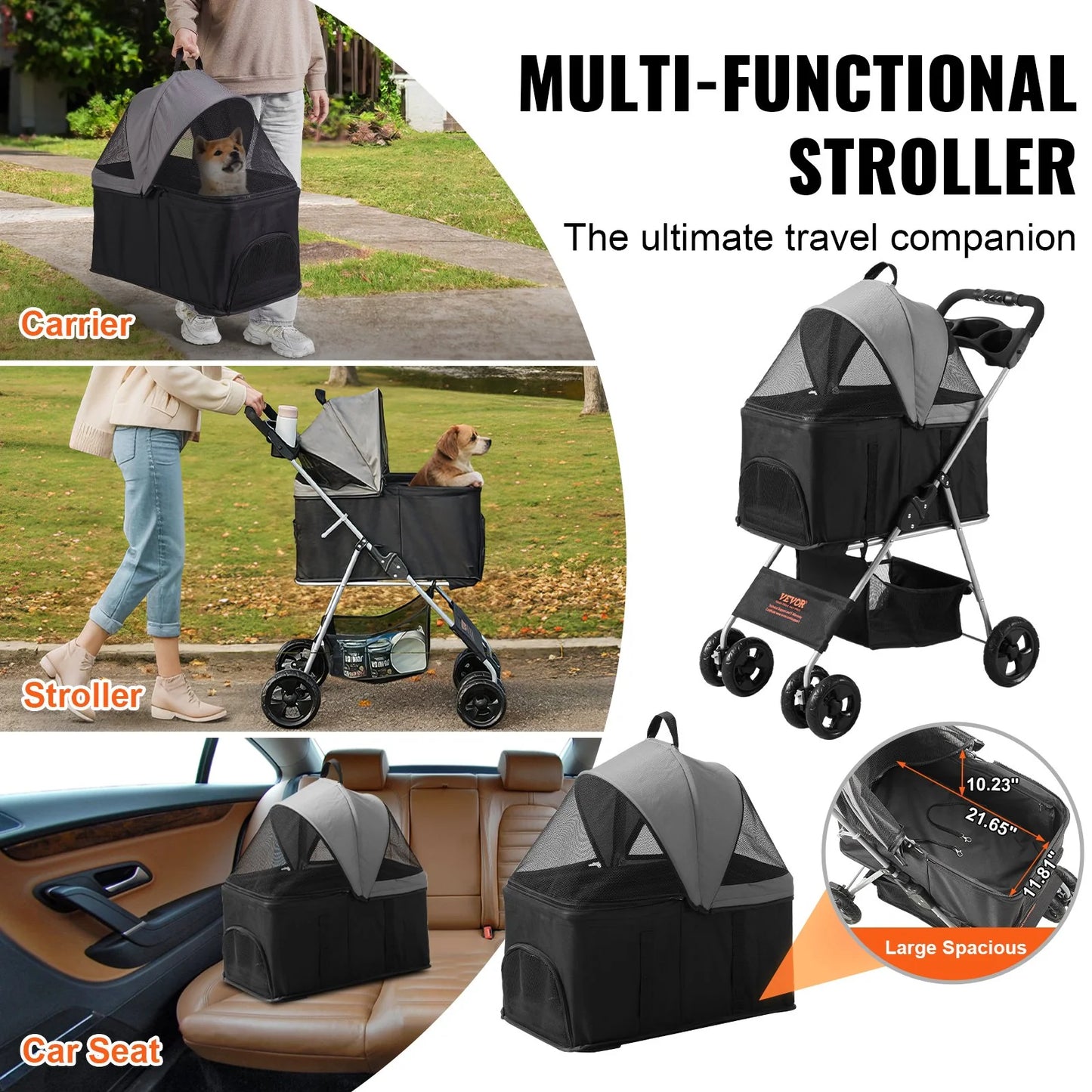 VEVOR Pet Stroller